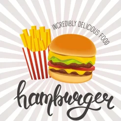 Sale Gifi Serviette en papier 3 plis motif hamburger x20