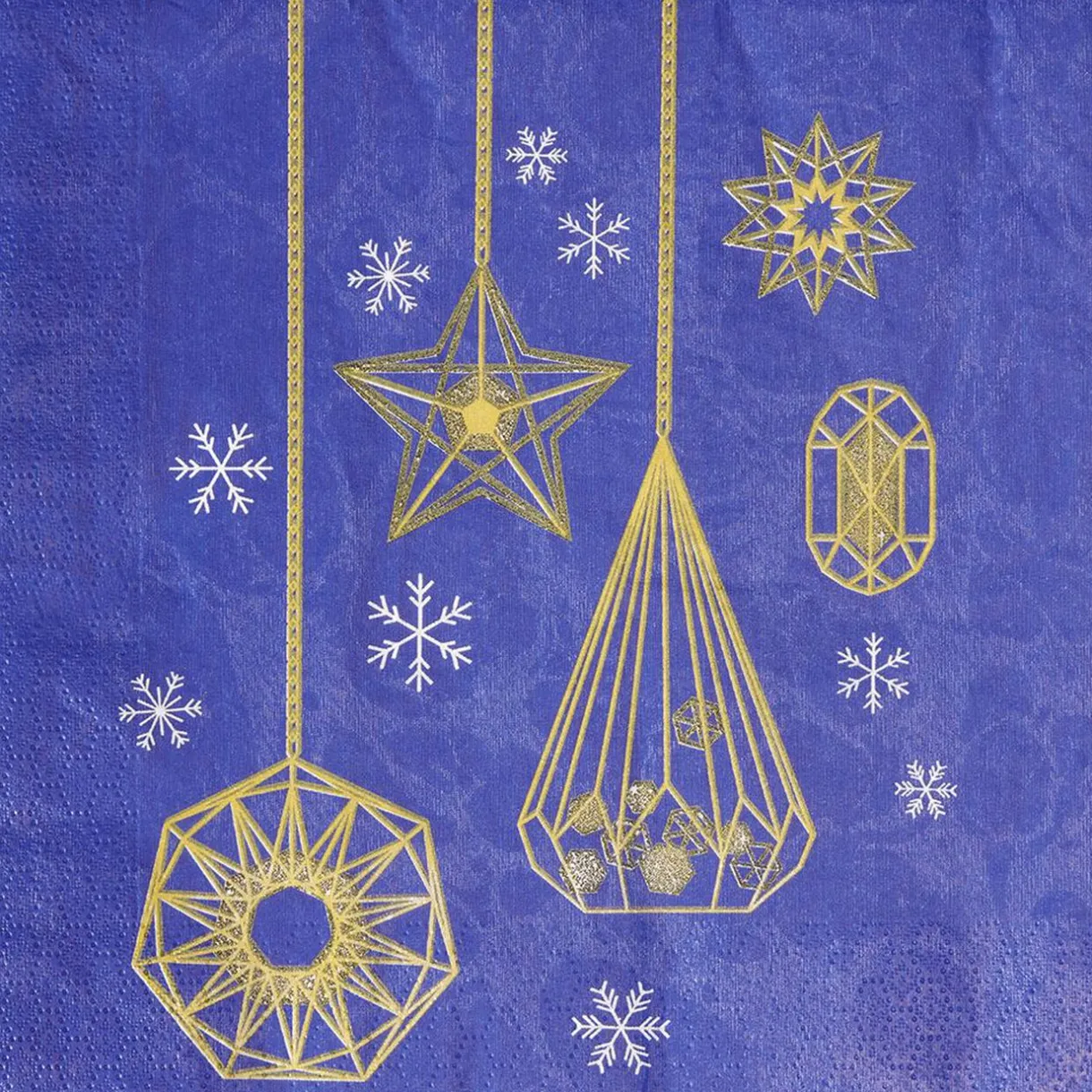 Sale Gifi Serviette en papier bleu motif doré x20