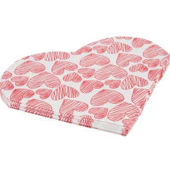 Best Gifi Serviette en papier coeur rouge et blanc x12