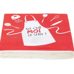 Best Gifi Serviette en papier design le chef x20