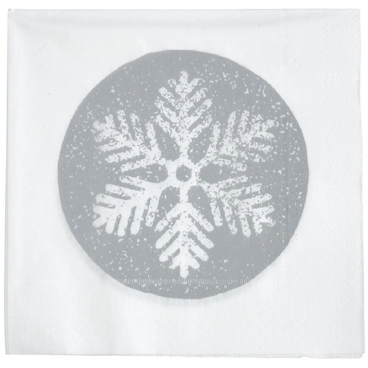 Best Gifi Serviette en papier imprimé flocon gris argenté x20