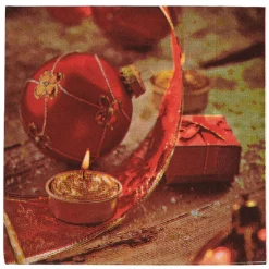 Best Gifi Serviette en papier imprimé bougies de Noël x20