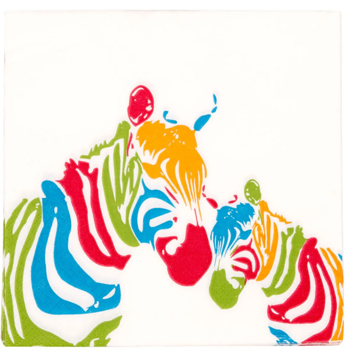 Best Gifi Serviette en papier motif zèbres colorés