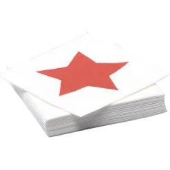 Best Gifi Serviette en papier motif étoile rouge x20