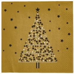 Sale Gifi Serviette en papier motif sapin de Noël Doré x20
