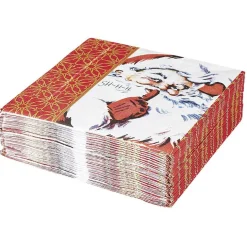 Sale Gifi Serviette en papier motif Père Noël x50