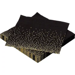 Best Gifi Serviette en papier noir et doré x20