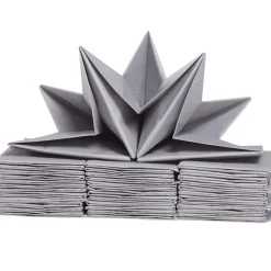 Sale Gifi Serviette en papier pré pliée argentée x12
