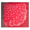 Sale Gifi Serviette forme baroque rouge étoiles doré x12