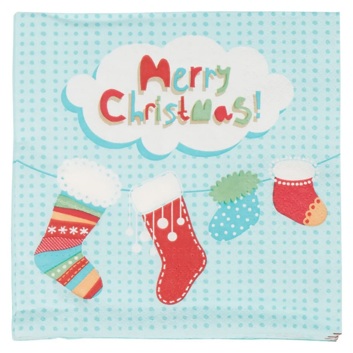 Best Gifi Serviette jetable design chaussettes de noël x20