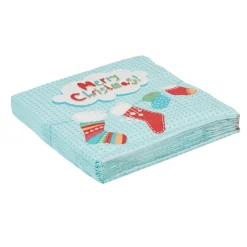 Best Gifi Serviette jetable design chaussettes de noël x20