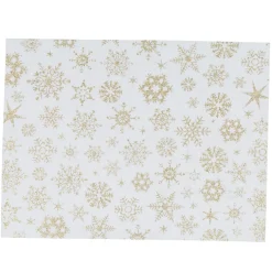 Sale Gifi Set de table blanc design flocons dorés x8