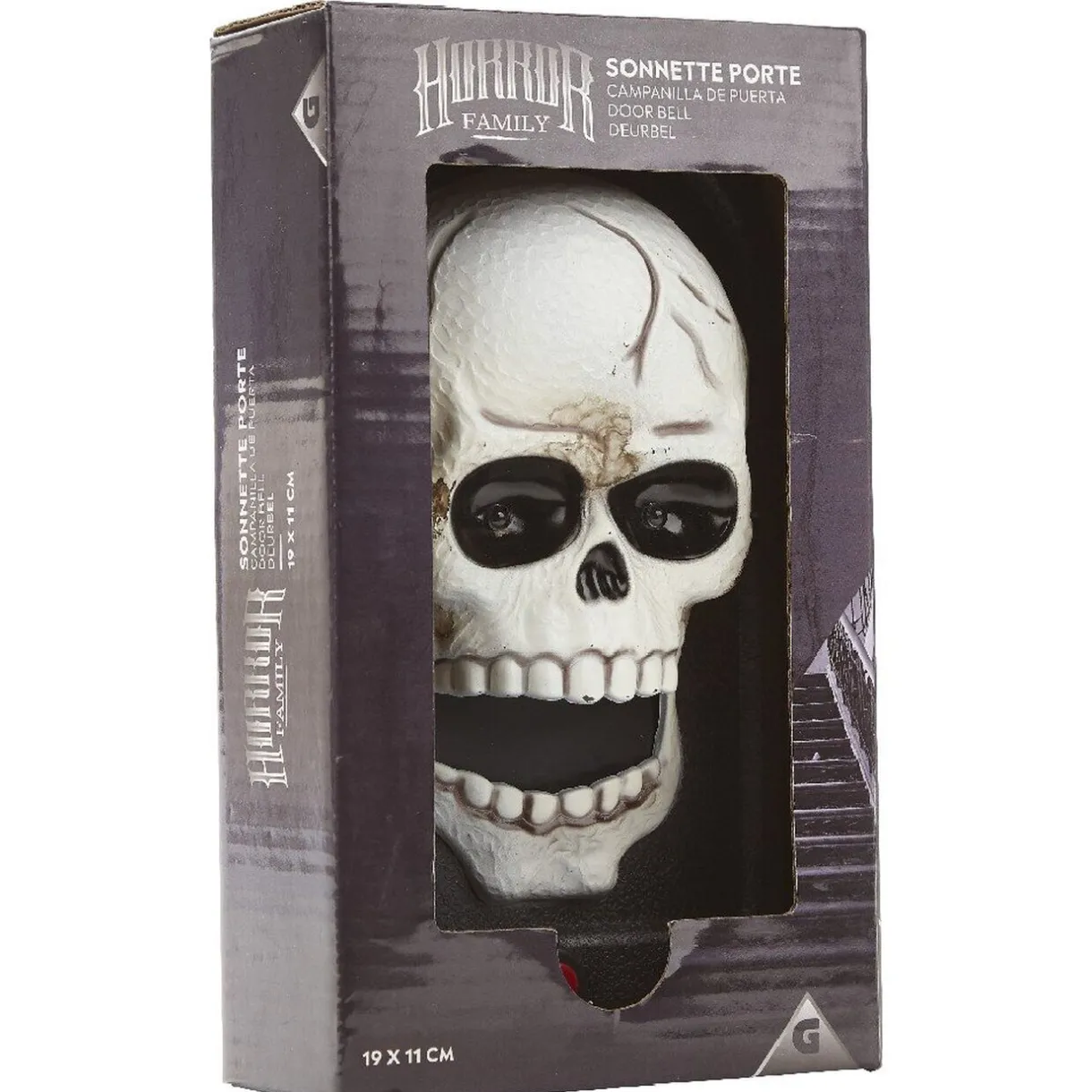 Best Gifi Sonnette de porte forme crâne Halloween