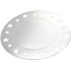 Best Gifi Sous-assiette argentée décor étoiles x4