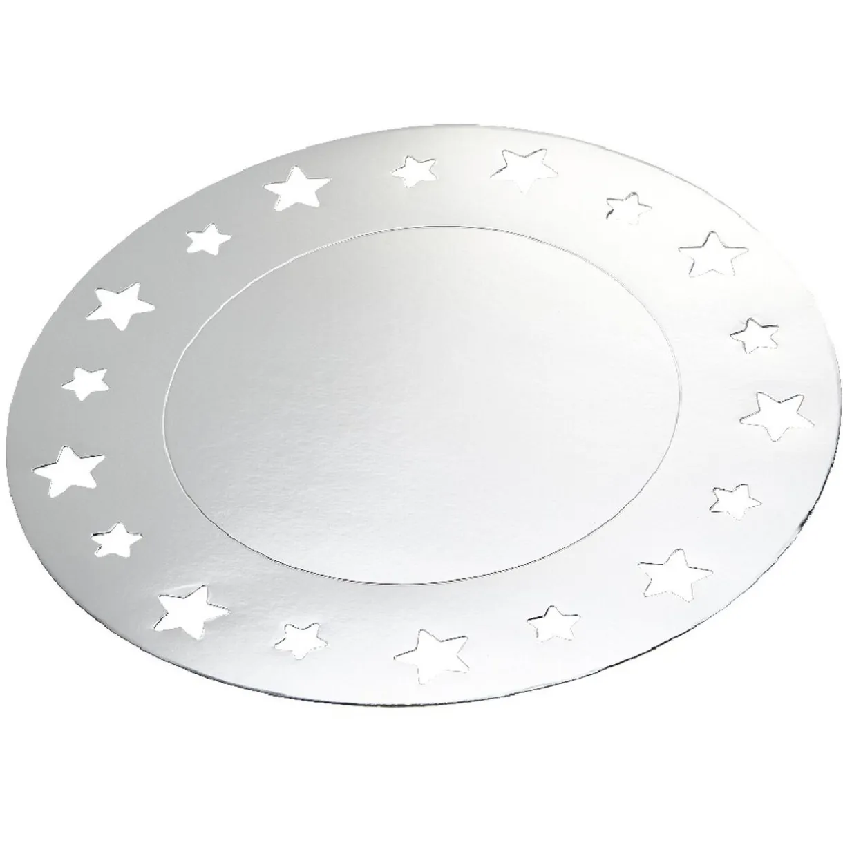Best Gifi Sous-assiette argentée décor étoiles x4