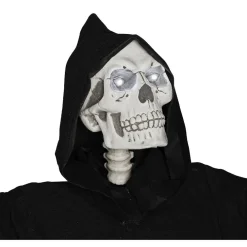 Sale Gifi Squelette avec robe et capuche noire lumineux et sonore