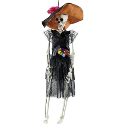 Outlet Gifi Squelette femme esprit mexicain Halloween à suspendre H40cm