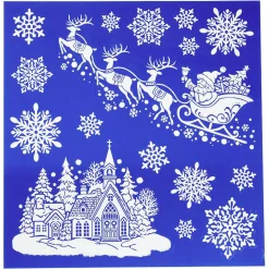 Gifi Sticker blanc pour fenêtre Noël^ Décoration De Fenêtre