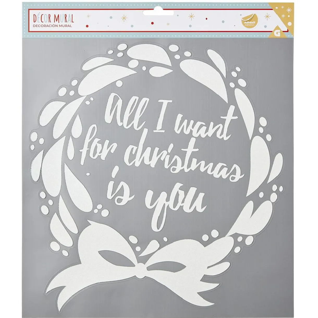 Gifi Sticker de Noël décor blanc 31x32cm^ Décoration De Fenêtre
