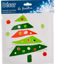 Gifi Sticker gel design sapin de Noël^ Décoration De Fenêtre