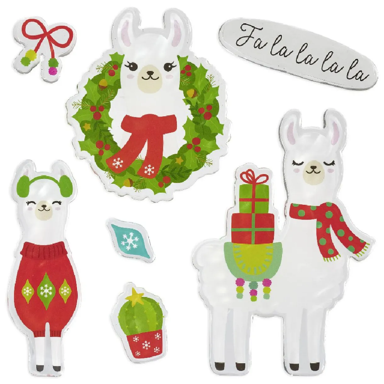 Gifi Sticker gel Noël Lama pour fenêtre^ Décoration De Fenêtre