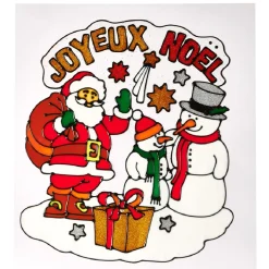 Gifi Sticker gel père Noël pour fenêtre^ Décoration De Fenêtre