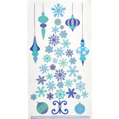 Gifi Sticker électrostatique sapin avec flocons et ornements^ Décoration De Fenêtre