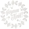 Gifi Sticker pour fenêtre couronne de Noël blanc^ Décoration De Fenêtre