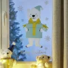 Gifi Sticker repositionnable motif ours de noël^ Décoration De Fenêtre