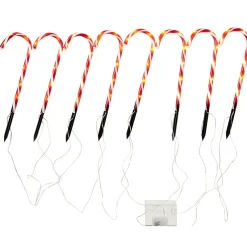 Gifi Sucre d'orge lumineux x8 H47 cm^ Décoration Extérieure De Noël