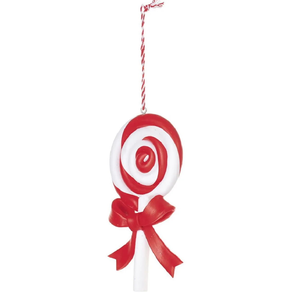 Online Gifi Suspension Bonbon lolipop blanc rouge H11 cm