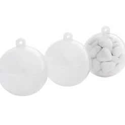 Outlet Gifi Suspension boule blanche et transparente x3