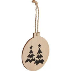 Sale Gifi Suspension boule plate en bois Ø6cm - 3 modèles