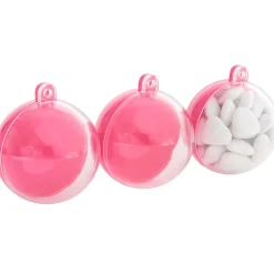 Online Gifi Suspension boule rose fuchsia et transparente x3