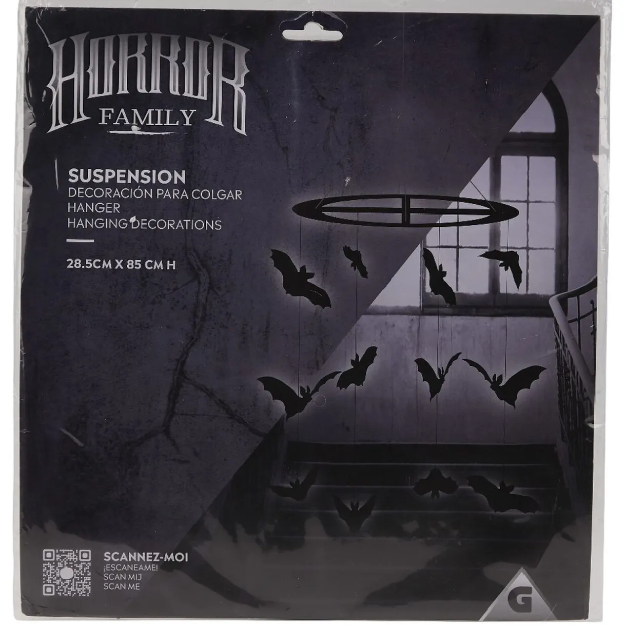 New Gifi Suspension chandelier Halloween chauve-souris L31,8xl29,8cm