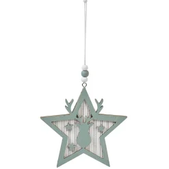 Best Gifi Suspension de Noël en mdf forme Étoile ou Sapin