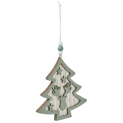 Best Gifi Suspension de Noël en mdf forme Étoile ou Sapin