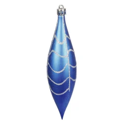 Gifi Suspension de Noël forme glaçon bleu argenté x6^ Décoration Sapin