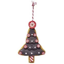 Hot Gifi Suspension de Noël Sapin en pain d'épice H10,5 cm
