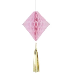 Best Gifi Suspension en papier rose de forme géométrique x 3