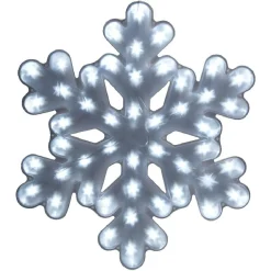 Gifi Suspension flocon lumineuse blanc fixe ø 44 cm^ Décoration Extérieure De Noël