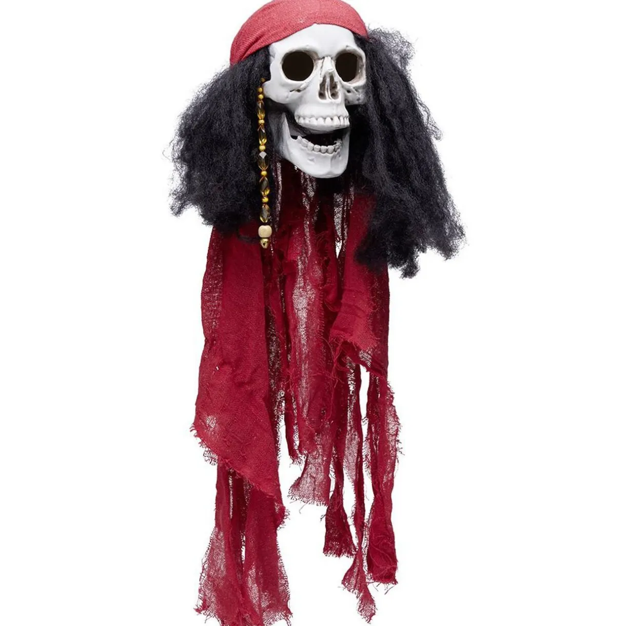 New Gifi Suspension Halloween LED tête de mort pirate avec foulard rouge