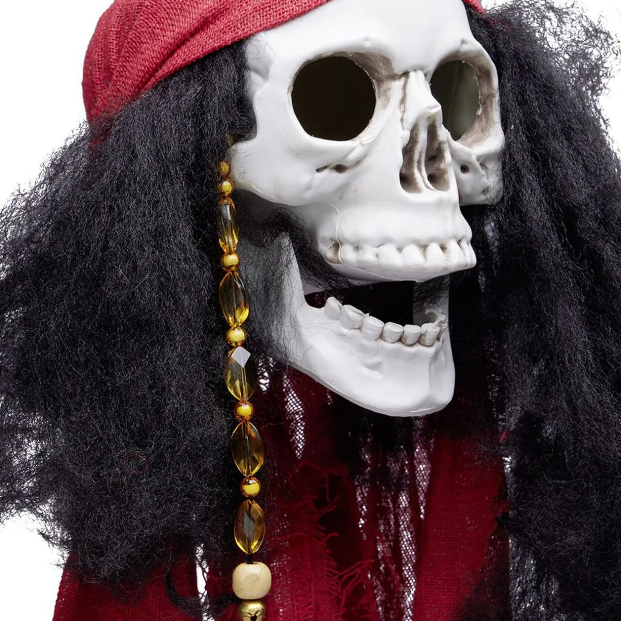 New Gifi Suspension Halloween LED tête de mort pirate avec foulard rouge