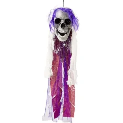 Online Gifi Suspension Halloween tête de mort pirate L75cm