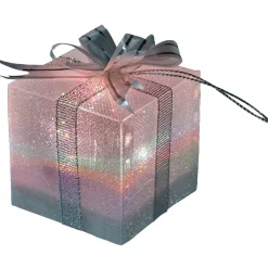 Gifi Suspension lumineuse forme cadeau 1 led multicolore^ Décoration Extérieure De Noël