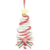 Gifi Suspension Noël sapin en sucre d orge pailleté rouge vert blanc H.10,5 cm^ Décoration Sapin