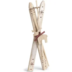 Gifi Suspension Paire de skis décoration Noël vintage^ Décoration Sapin