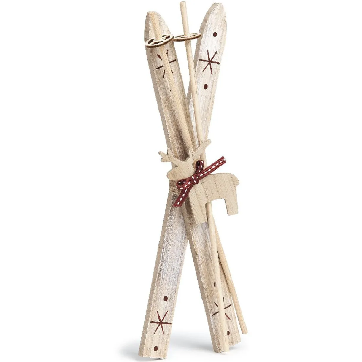 Gifi Suspension Paire de skis décoration Noël vintage^ Décoration Sapin