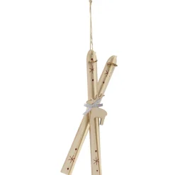 Gifi Suspension Paire de skis décoration Noël vintage^ Décoration Sapin