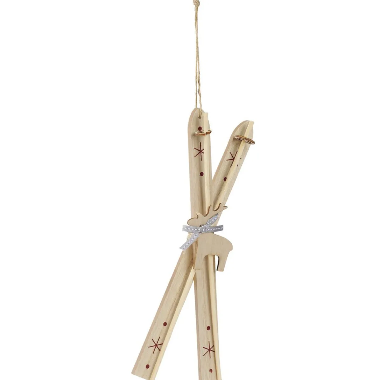 Gifi Suspension Paire de skis décoration Noël vintage^ Décoration Sapin